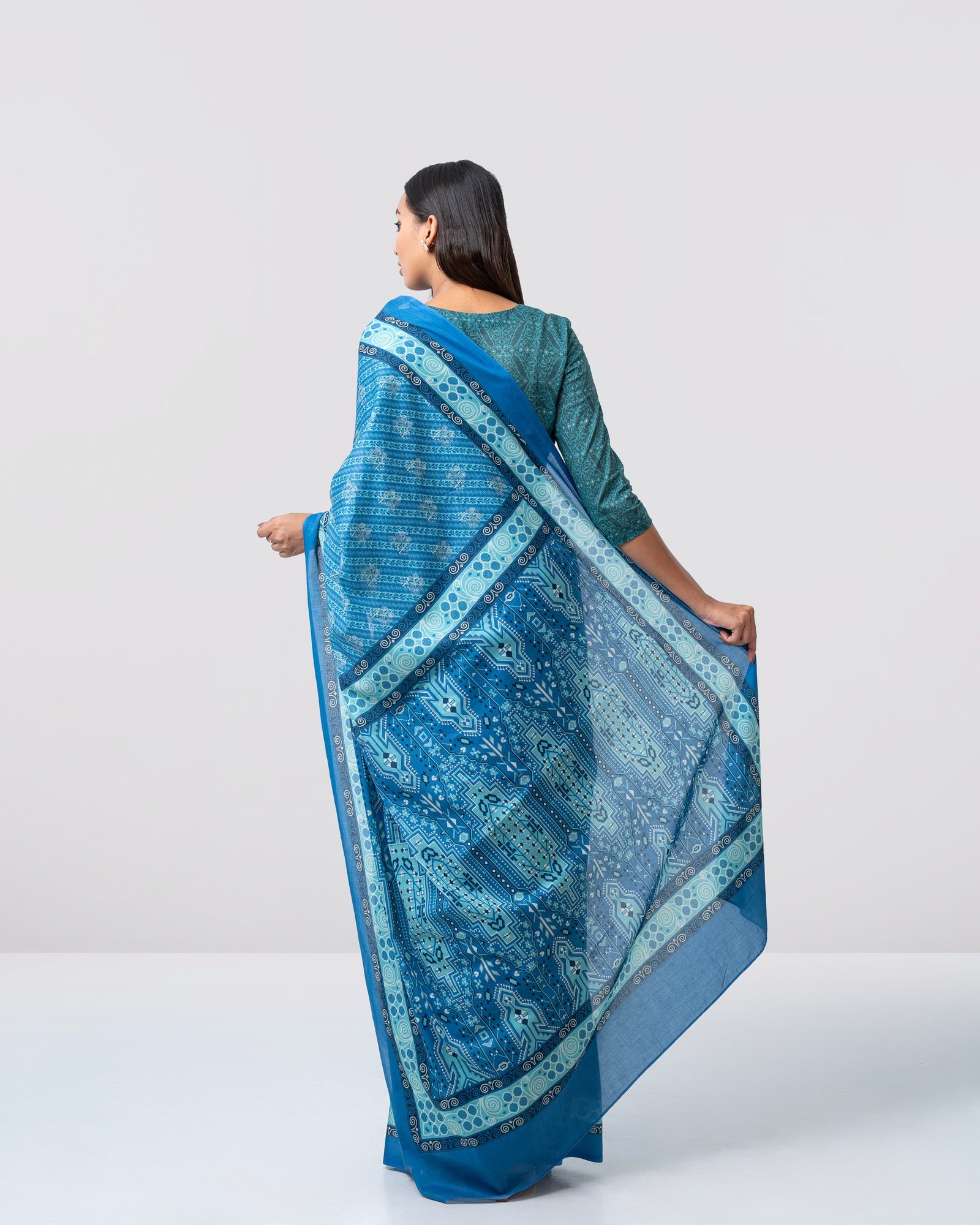 Digital Printed Cotton Saree