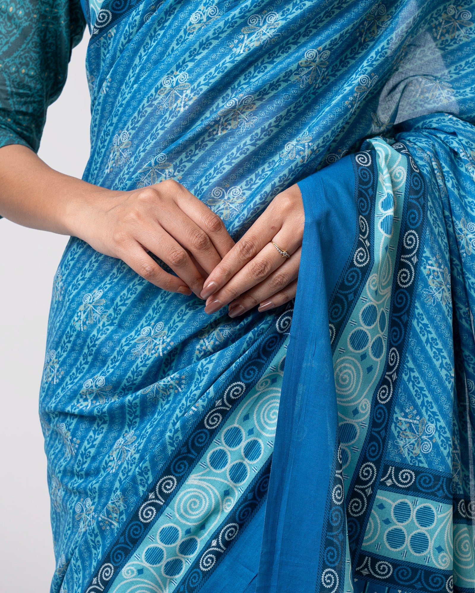 Digital Printed Cotton Saree
