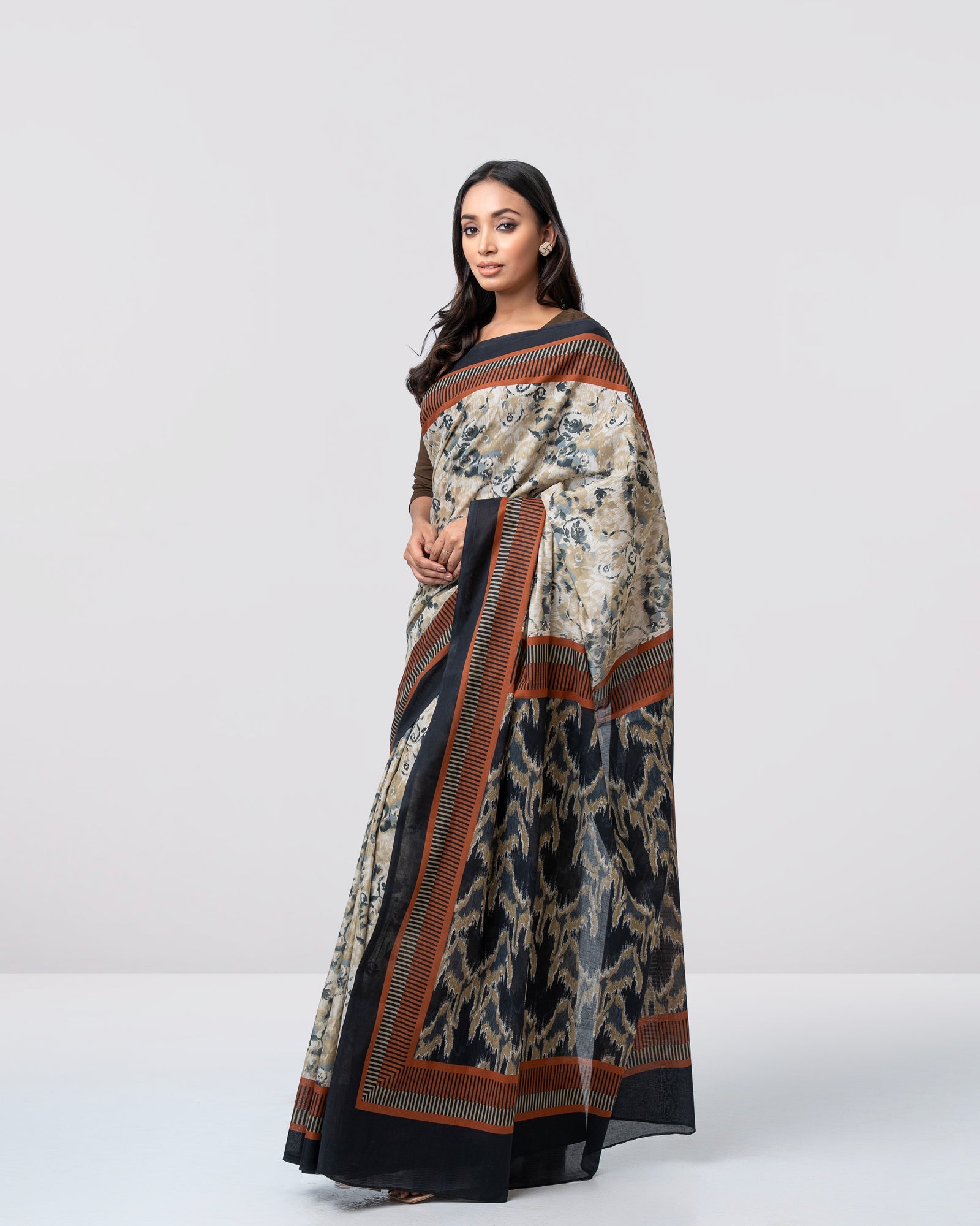 Digital Printed Cotton Saree