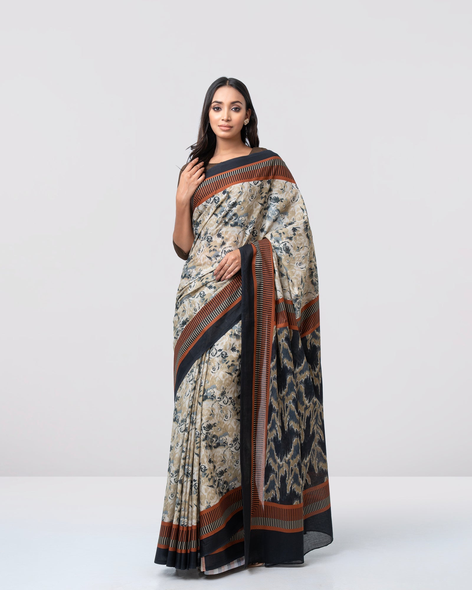 Digital Printed Cotton Saree