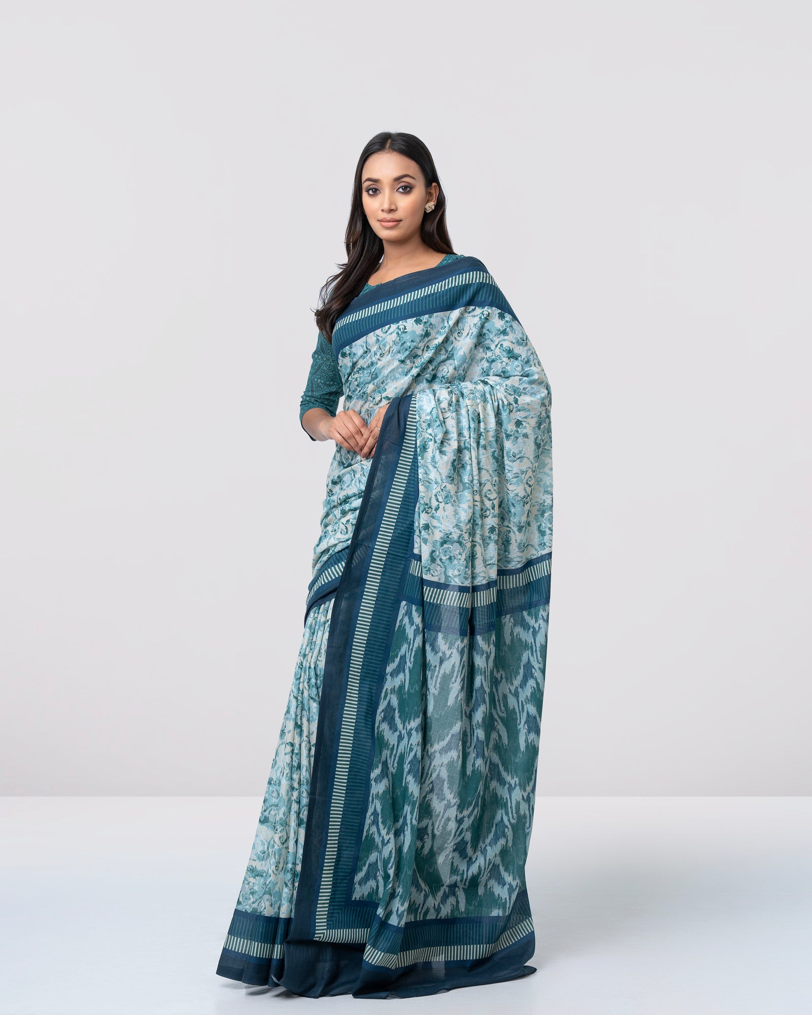 Digital Printed Cotton Saree