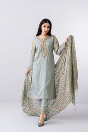 Smart Fit Embroidered Three-Piece Formal Ethnic Set