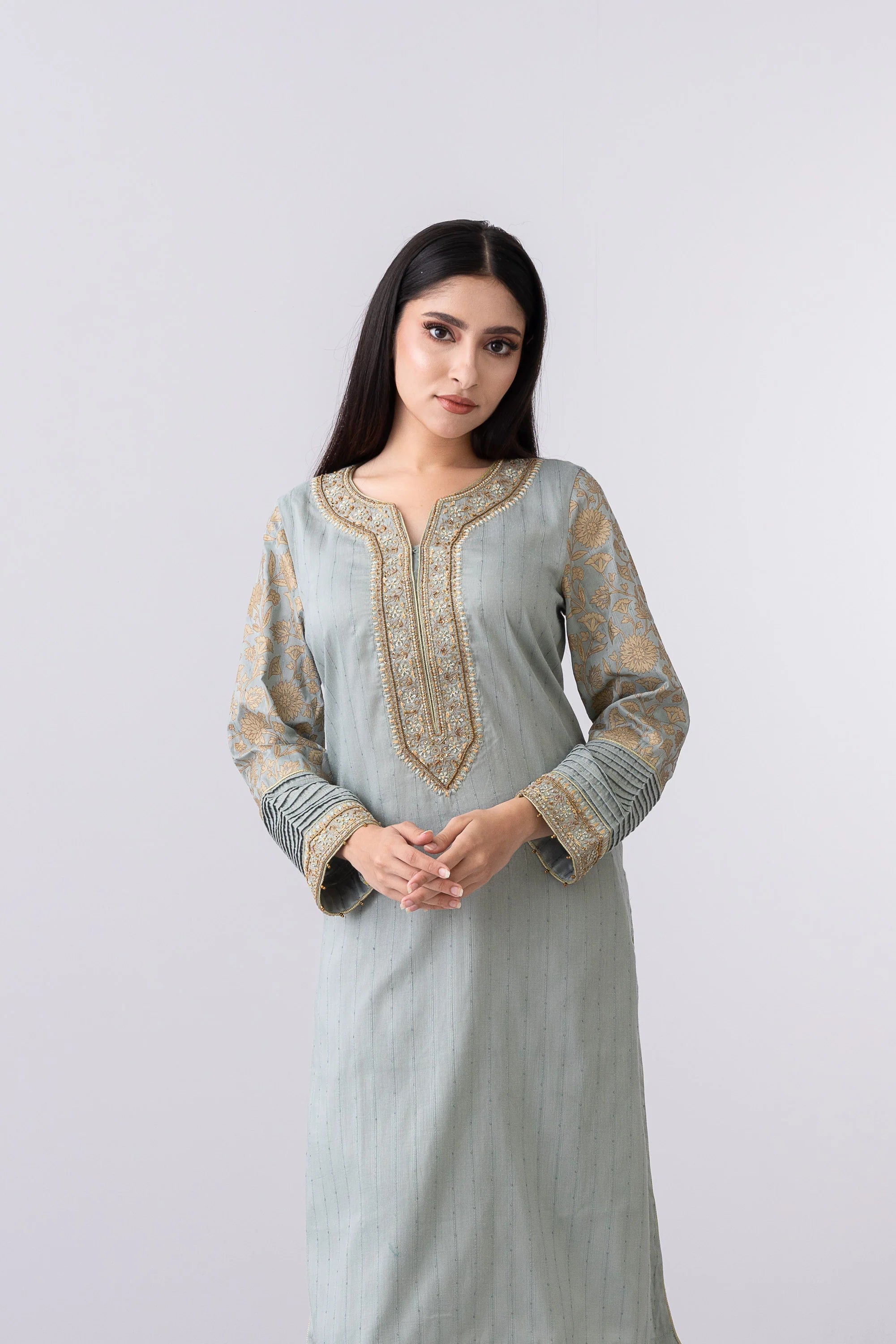 Smart Fit Embroidered Three-Piece Formal Ethnic Set