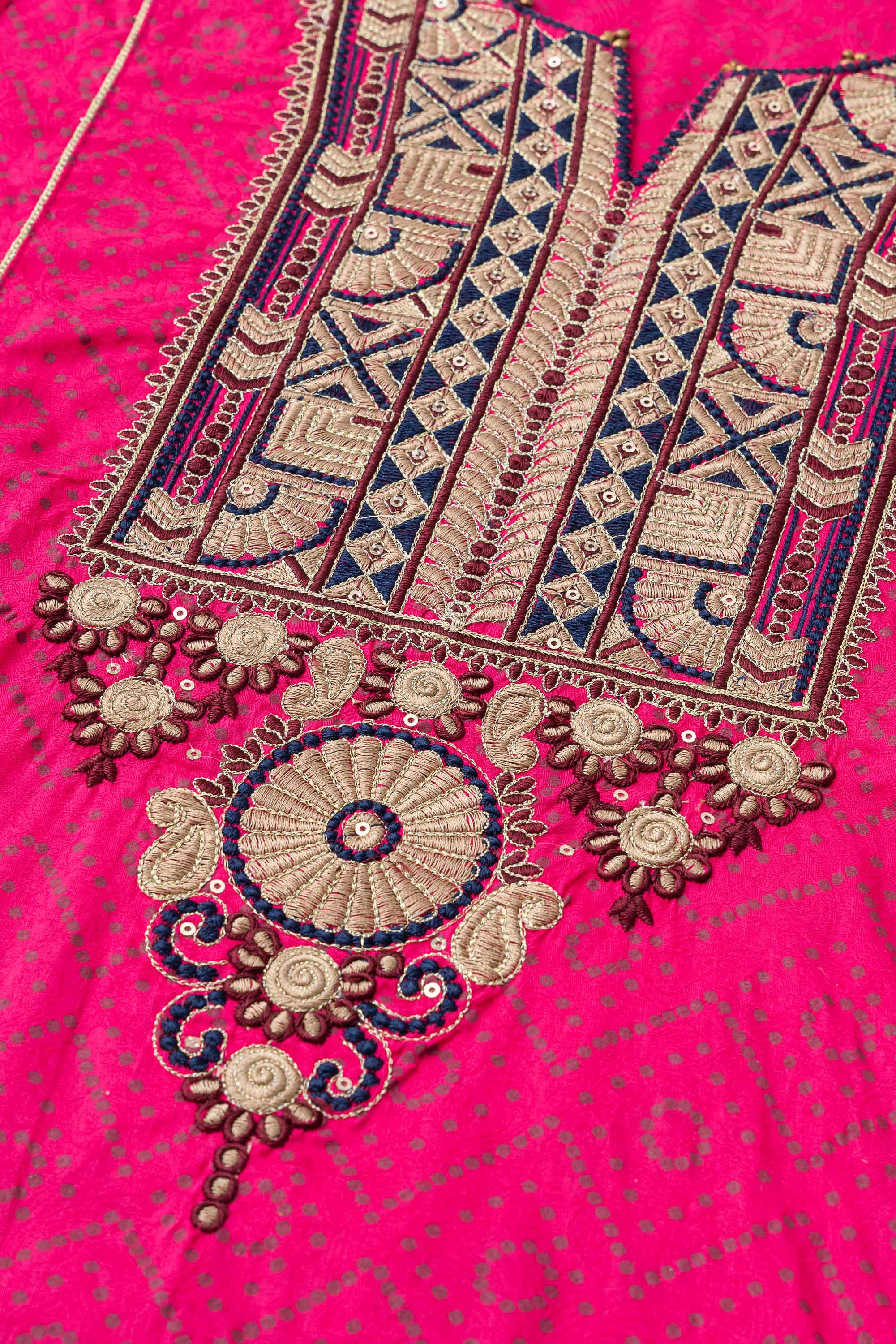 Smart Fit Embroidered Two-Piece Ethnic Set