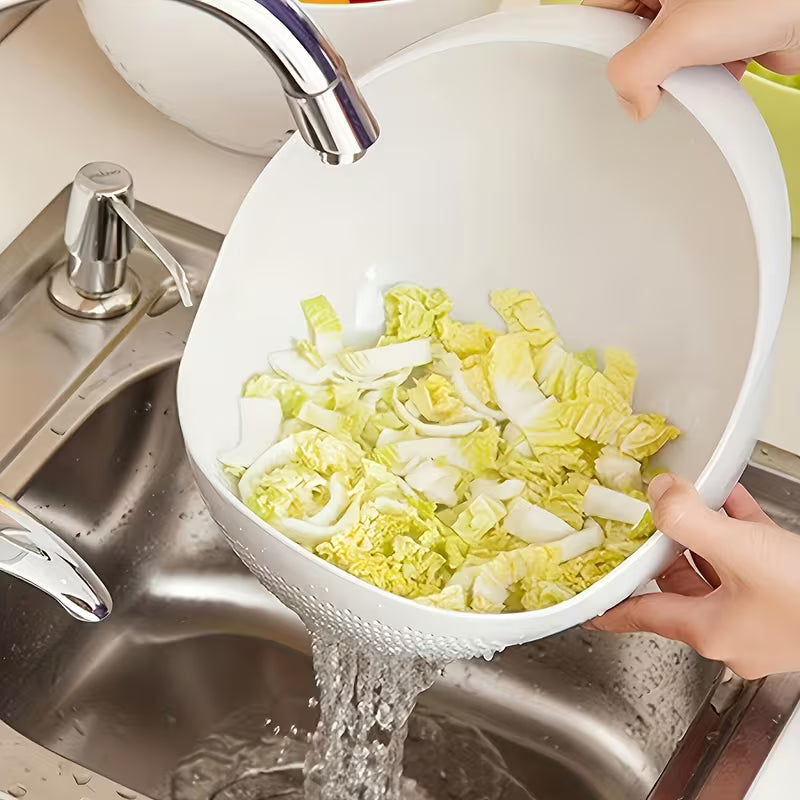 Multifunctional Plastic Rice Washing Bowl
