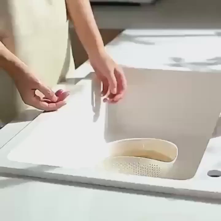 Load video: Multifunctional Plastic Rice Washing Bowl