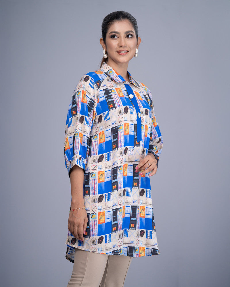 WOMENS WOVEN LONG TOPS