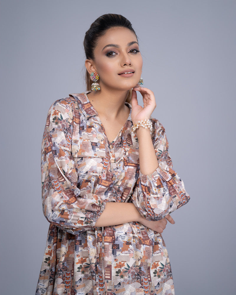WOMENS WOVEN LONG TOPS