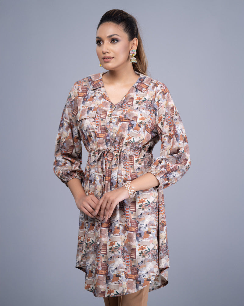 WOMENS WOVEN LONG TOPS